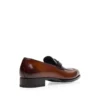 Mocassins Elkan à bande torsadée en cuir bruni