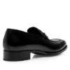 Mocassins Elkan à bande torsadée en cuir bruni