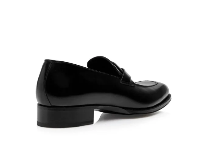 Mocassins Elkan à bande torsadée en cuir bruni