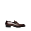 Mocassins Elkan Twisted Band en cuir bruni et alligator Mocassins Elkan Twisted Band en cuir bruni et alligator