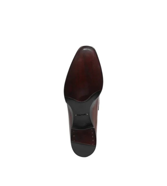 Mocassins Elkan Twisted Band en cuir bruni et alligator Mocassins Elkan Twisted Band en cuir bruni et alligator