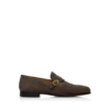 Mocassins en daim Gigi à boucle torsadée Mocassins en daim Gigi à boucle torsadée