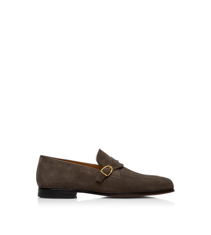 Mocassins en daim Gigi à boucle torsadée Mocassins en daim Gigi à boucle torsadée