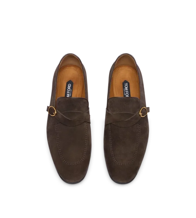 Mocassins en daim Gigi à boucle torsadée Mocassins en daim Gigi à boucle torsadée