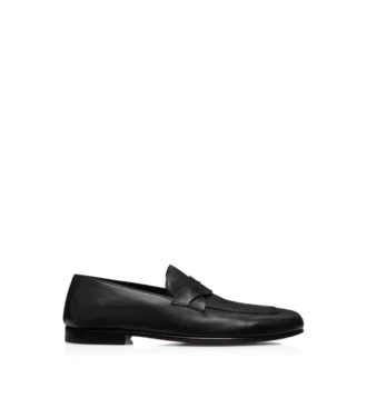 Mocassins Gigi en cuir souple avec bande torsadée