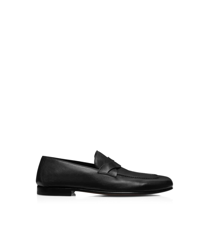 Mocassins Gigi en cuir souple avec bande torsadée