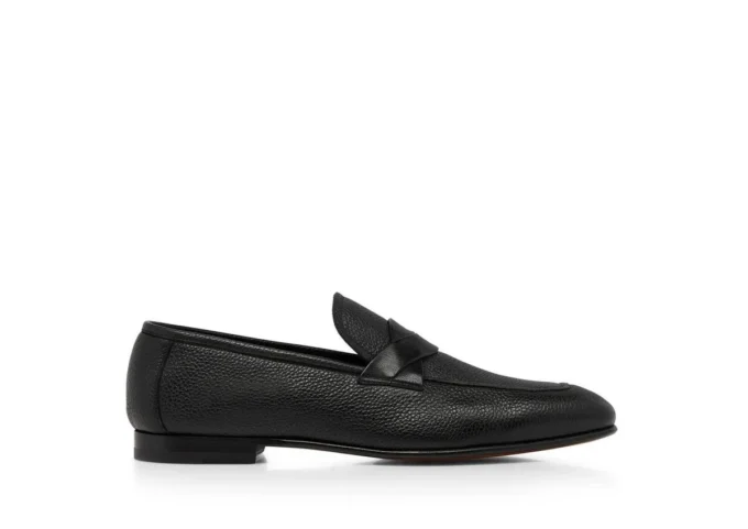 Mocassins Sean Twisted Band en cuir grainé