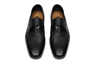 Mocassins Sean Twisted Band en cuir grainé