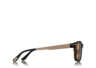 Monture optique carrée souple avec clip magnétique