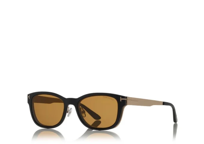 Monture optique carrée souple avec clip magnétique