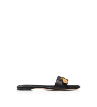 Mule en cuir avec cadenas