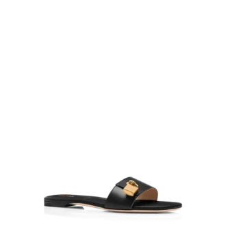 Mule en cuir avec cadenas