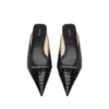 Mules Julianne en python imprimé semi-brillant Mules Julianne en python imprimé semi-brillant