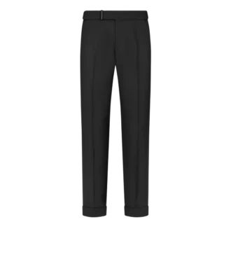 Pantalon Atticus en mikado teint dans la masse