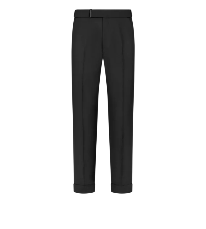 Pantalon Atticus en mikado teint dans la masse