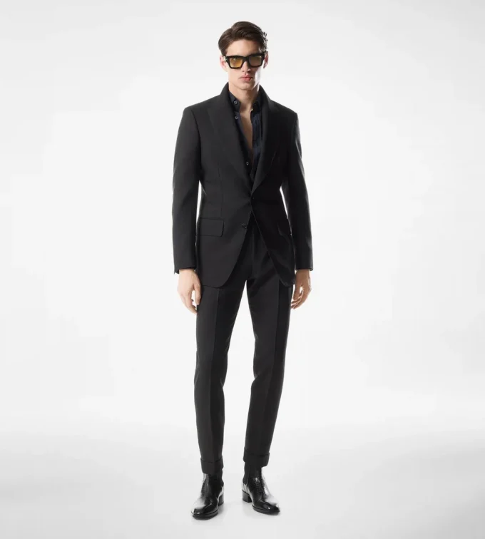 Veste Atticus en mikado teint dans la masse