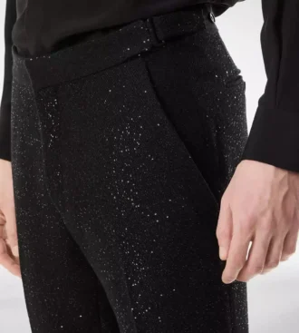 Pantalon bouclé léger à paillettes