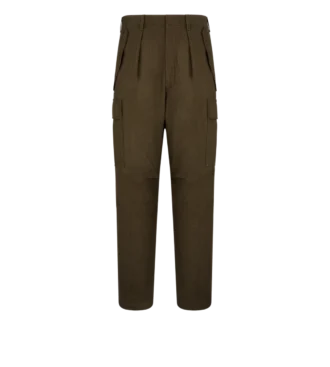 Pantalon cargo en laine, cachemire et soie