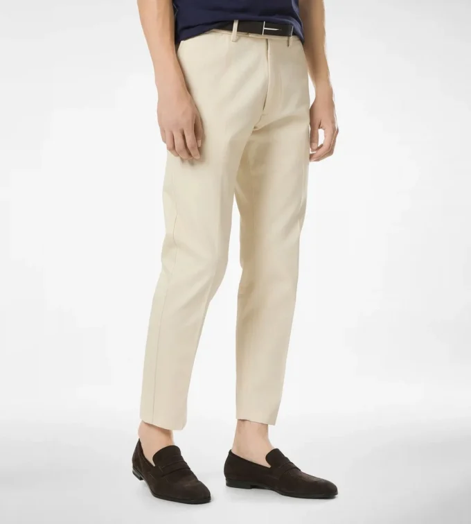 Pantalon chino en coton brossé Pantalon chino en coton brossé