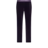 Pantalon cigarette ajusté en velours pour smoking