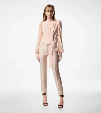Pantalon cigarette slim ajusté