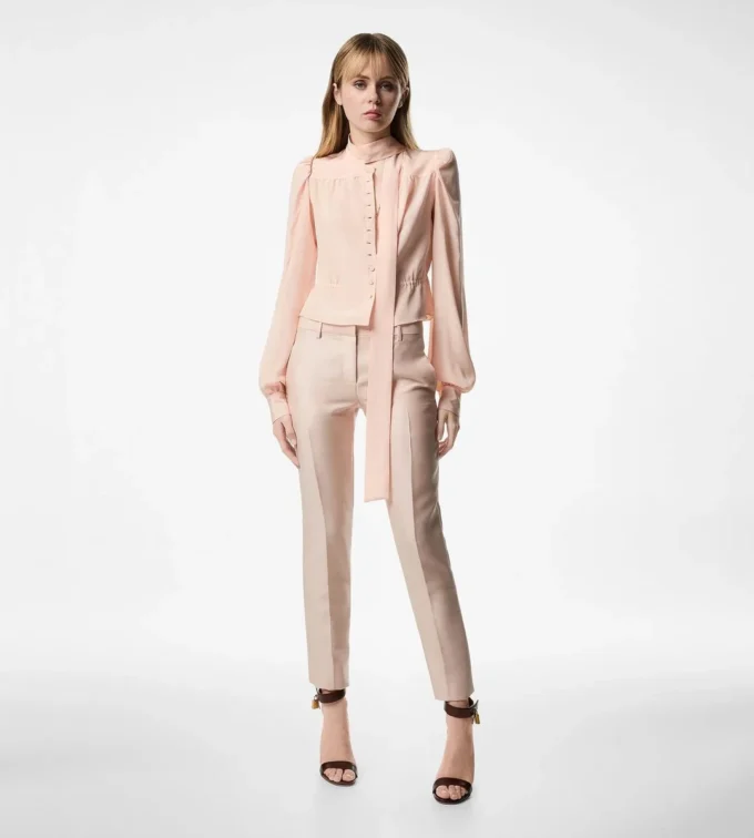 Pantalon cigarette slim ajusté Pantalon cigarette slim ajusté
