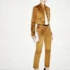 Pantalon cinq poches en cuir d’agneau pleine fleur avec logo Tf gravé Pantalon cinq poches en cuir d’agneau pleine fleur avec logo Tf gravé