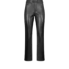 Pantalon cinq poches en cuir nappa avec logo Tf gravé Pantalon cinq poches en cuir nappa avec logo Tf gravé