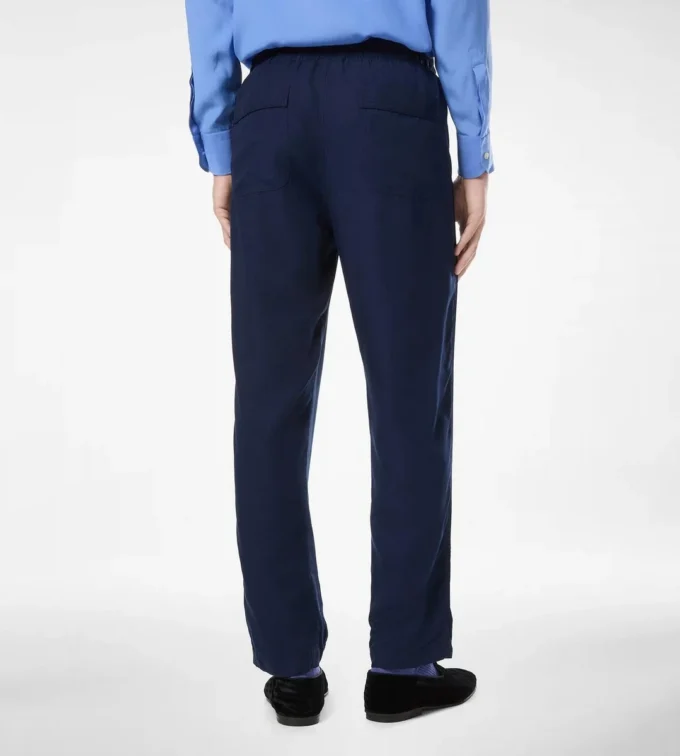 Pantalon de détente léger en lyocell à plis Pantalon de détente léger en lyocell à plis