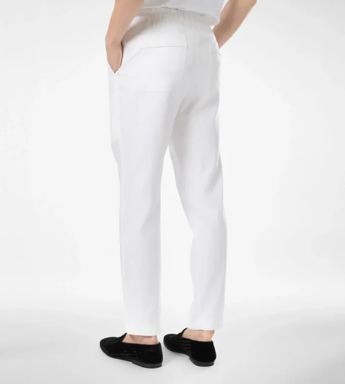 Pantalon de détente à plis et rayures en chevrons Pantalon de détente à plis et rayures en chevrons