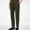 Pantalon de détente plissé en coton et soie à rayures Bengal Pantalon de détente plissé en coton et soie à rayures Bengal