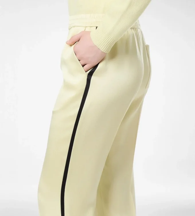 Pantalon de jogging en satin de soie double