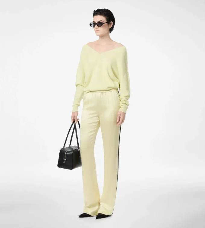 Pantalon de jogging en satin de soie double