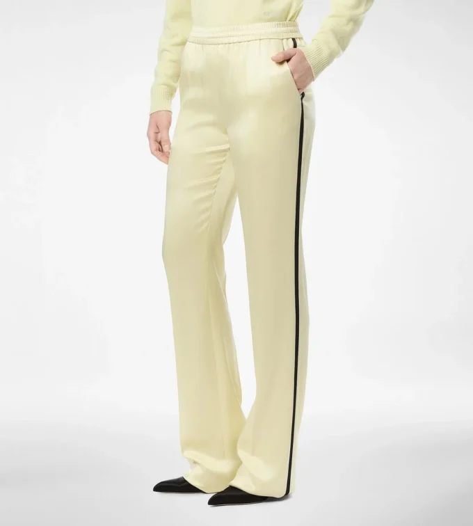 Pantalon de jogging en satin de soie double