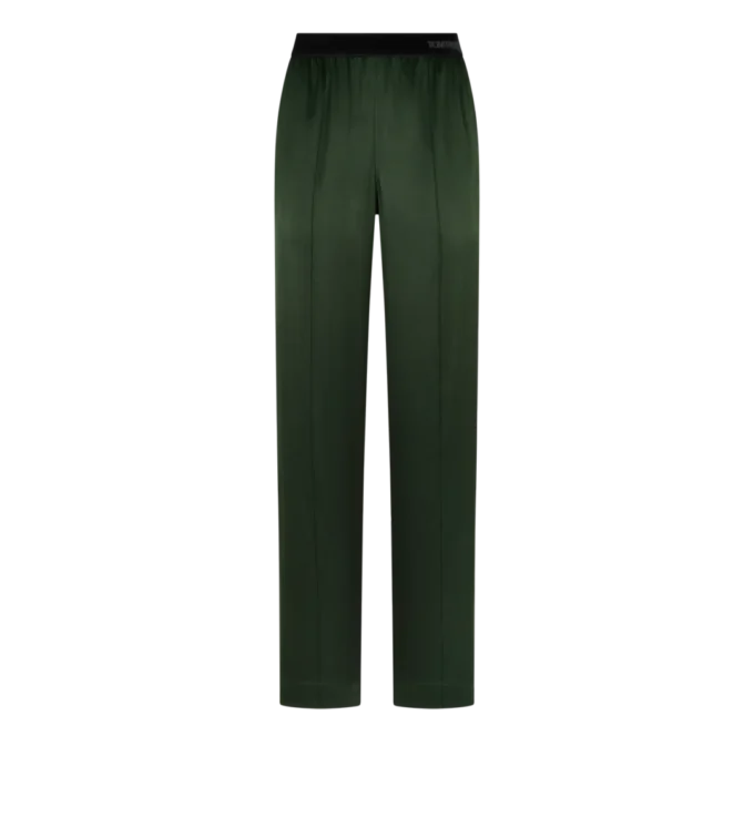 Pantalon de pyjama en satin de soie extensible