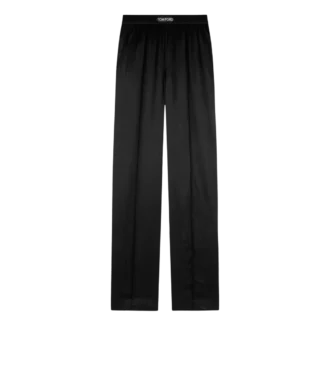 Pantalon de pyjama en satin de soie extensible