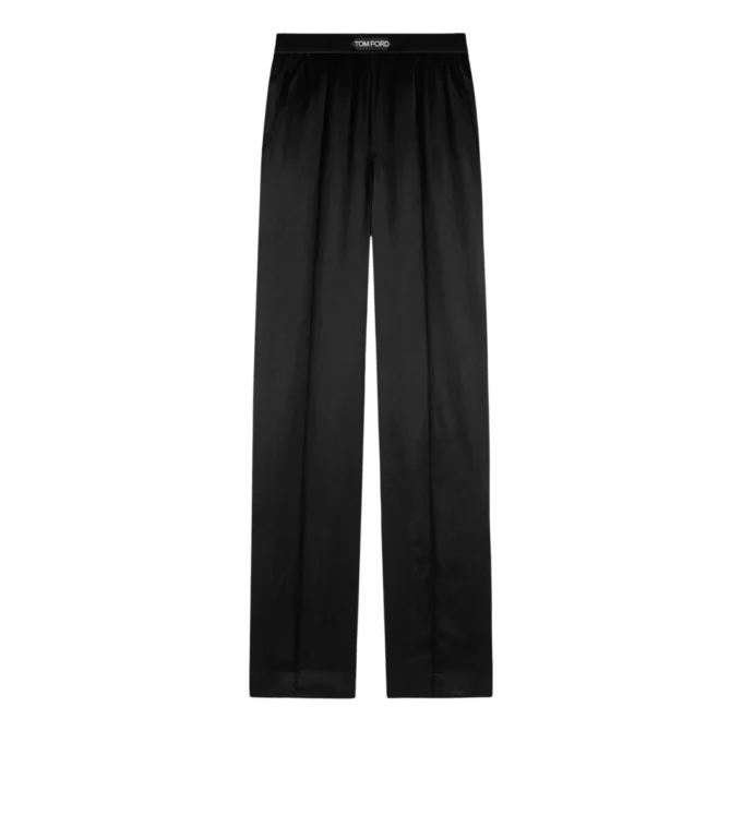 Pantalon de pyjama en satin de soie extensible Pantalon de pyjama en satin de soie extensible