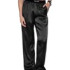 Pantalon de pyjama en satin de soie extensible Pantalon de pyjama en satin de soie extensible
