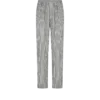 Pantalon de pyjama en soie rayé avec passepoil Pantalon de pyjama en soie rayé avec passepoil