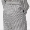 Pantalon de pyjama en soie rayé avec passepoil Pantalon de pyjama en soie rayé avec passepoil