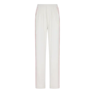Pantalon de pyjama en twill de soie avec passepoil