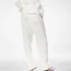 Pantalon de pyjama en twill de soie avec passepoil Pantalon de pyjama en twill de soie avec passepoil