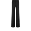 Pantalon de smoking ajusté à coupe bootcut en twill de soie mélangée