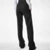 Pantalon de smoking taille haute en laine et soie mélangées Pantalon de smoking taille haute en laine et soie mélangées