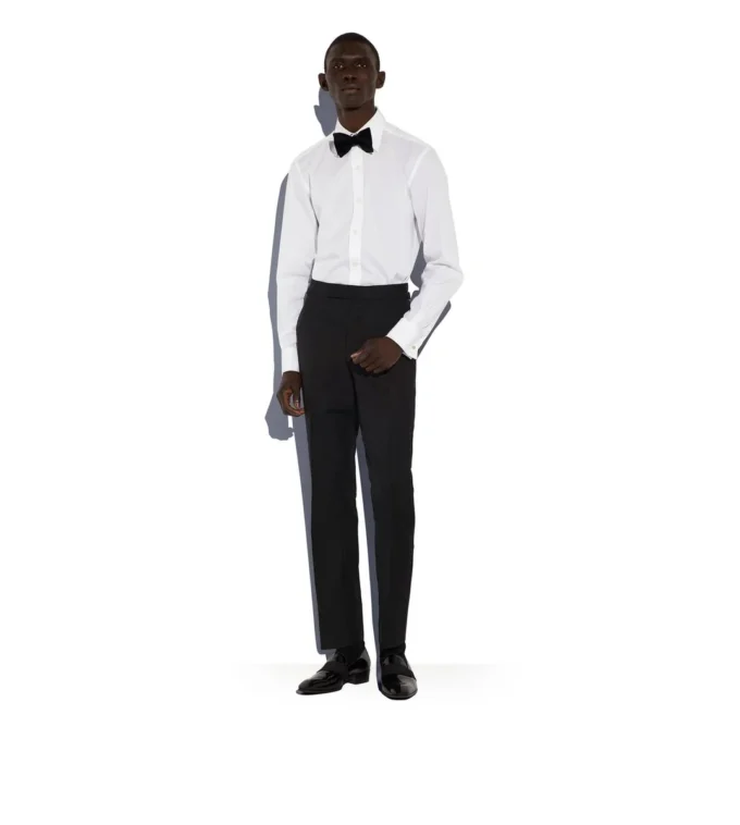 Pantalon de soirée O&rsquo;Connor en mohair noir