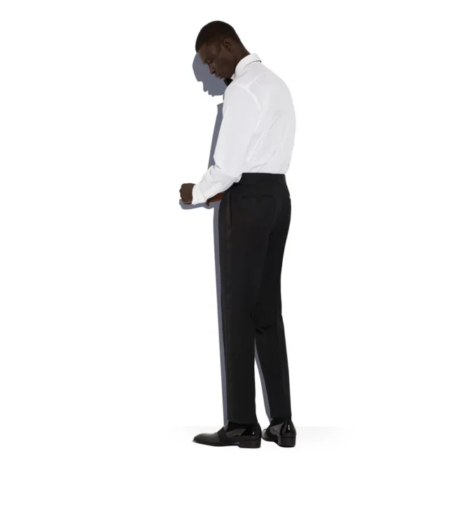 Pantalon de soirée O&rsquo;Connor en mohair noir
