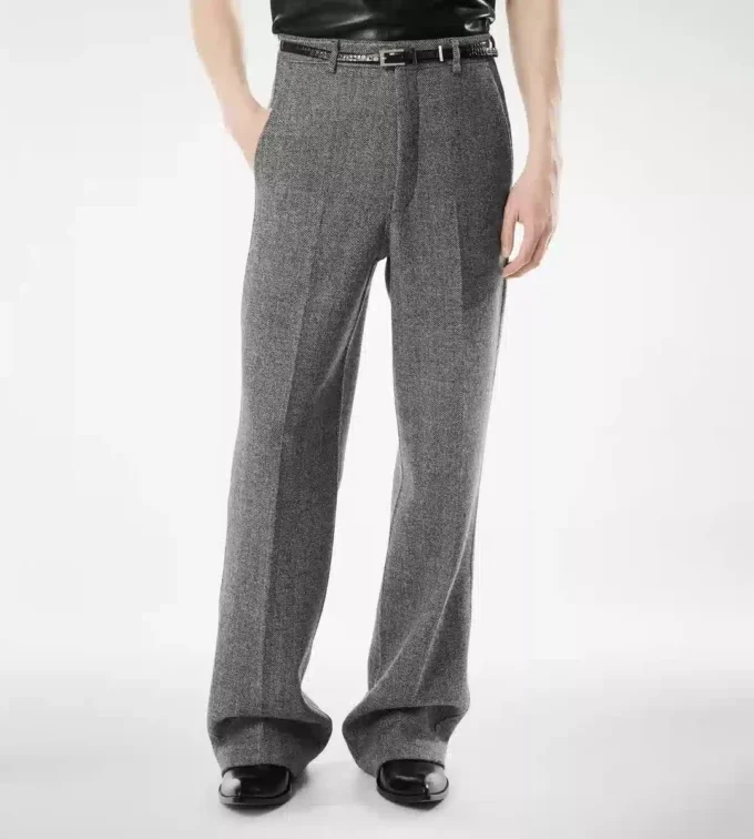 Pantalon double fente à chevrons en peau de requin Pantalon double fente à chevrons en peau de requin
