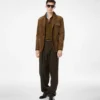 Pantalon à double pli en laine, cachemire et soie Pantalon à double pli en laine, cachemire et soie