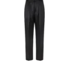 Pantalon à double pli en satin jacquard à pois