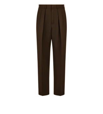 Pantalon à double pli en twill cassé